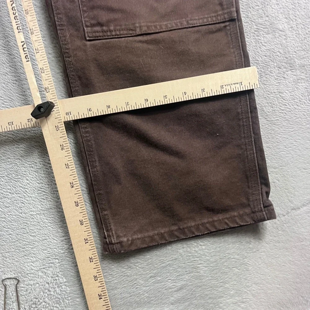 Carhartt B136 DKB Mens 35x32 Dark Brown Double Knee Duck Canvas Work Pants